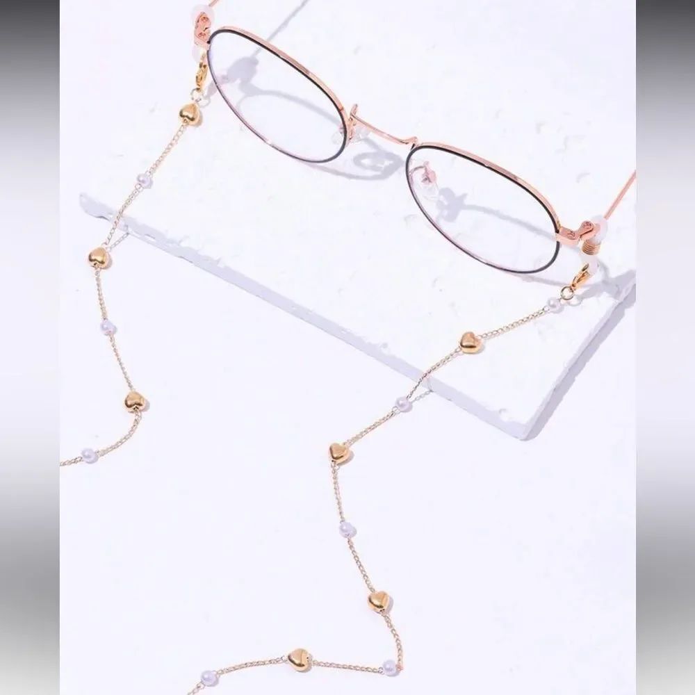 Gold Star & Pearl Sunglass Chain A1653